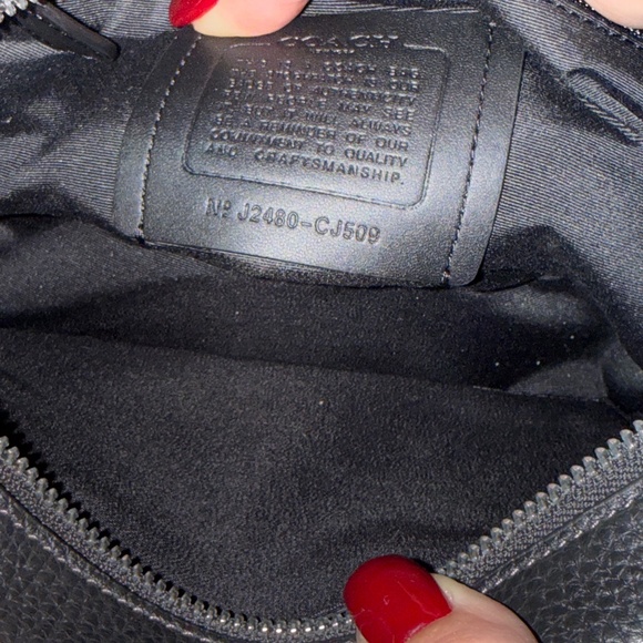 Coach Elias Black Leather Crossbody NWT - Picture 10 of 15